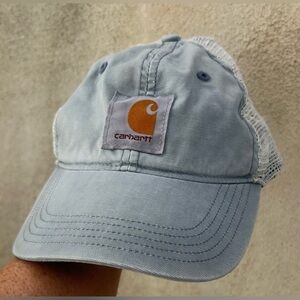 Carhartt Light Wash Denim Trucker Mesh Snap Back -Kids Youth- Adjustable Hat